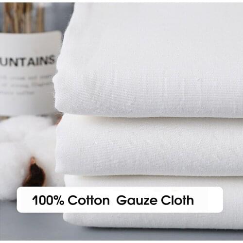 1*1.5m Cotton Gauze Fabric Double Layer Pure Cotton Sewing Material Fluorescent-free for Baby Napkin Making Food Medical Fabric