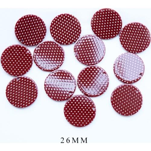 10pcs/Lot Red Dot Diy Handmade Oil Acrylic Charms Design for Jewelry Making Earring Bracelet or Necklace