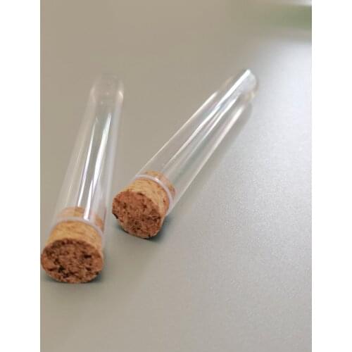 25pcs/Lot 12mL 15x100mm School Lab Chemical Clear Plastic Test Tube With Corks Cap Wedding Party Gift Candy Vials Agilawood Jars
