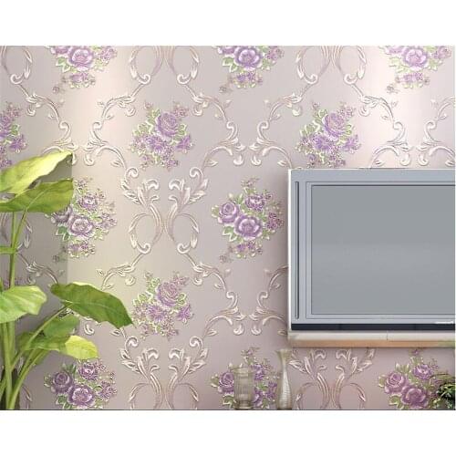 Beibehang papel de parede Environmental protection 3D stereo relief pastoral wall paper non woven wallpaper papier peint tapety