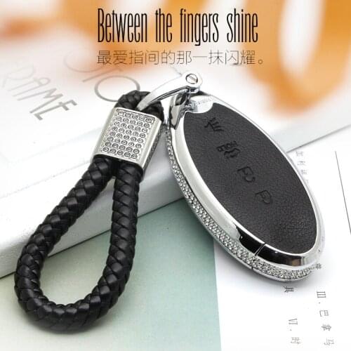 Auto key case Smart Key shell Car key cover with Braided rope ring Luxury Diamond for Nissan TEANA/QASHQAI/TIIDA/SYLPHY