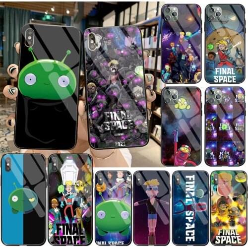 TV Spaces cartoon Final Phone Case Tempered Glass For iPhone 12 pro max mini 11 Pro XR XS MAX 8 X 7 6S 6 Plus SE 2020 cover