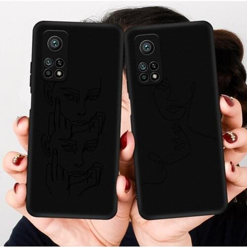 Funny Abstract Women Black Silicone Phone Case For Honor 30 20 Pro 8X 9X X10 10 20 Lite 10i Nova 5T Y6 7 9 Prime 2019 Cover