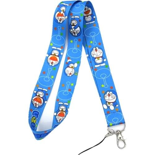 Regooly RE47 Doraemon Kids Neck Strap Lanyard keychain Mobile Phone Strap ID Badge Holder Rope Key Chain Keyrings cosplay Gifts