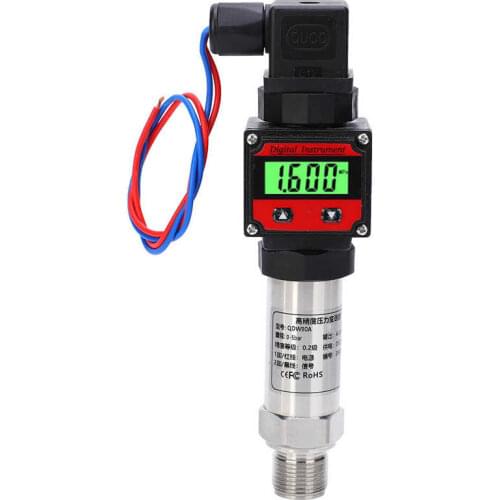 Transducer Diffusion Silicon Pressure Transmitter Sensor W/Digital LCD High Accuracy 24V DC 4-20mA Air Pressure Transmitter