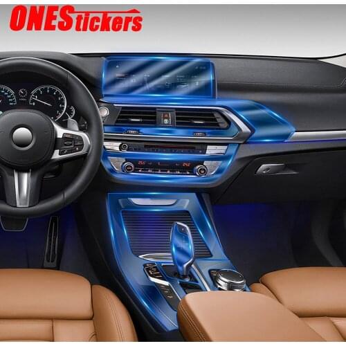 For BMW X3 F25 G01 X4 F26 G02 2011-2020 Car Center Console Gear Panel Navigation Full Set Interior Mouldings TPU Protector Film