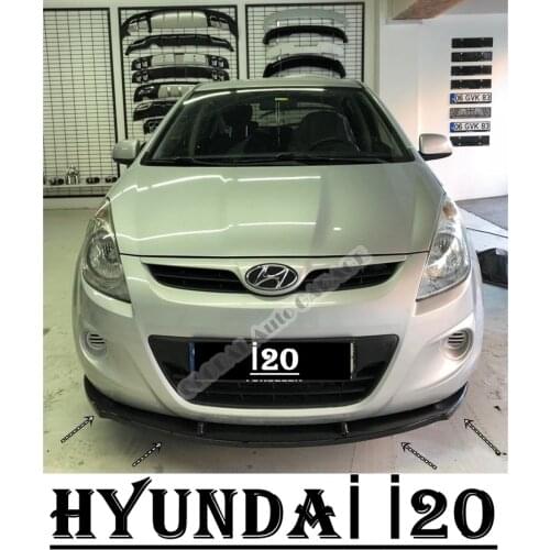 For Hyundai i20 Front Bumper Attachment Lip 2008-2020 Piano Glossy Black Splitter Diffuser Universal Spoiler Bumper Mud Flaps