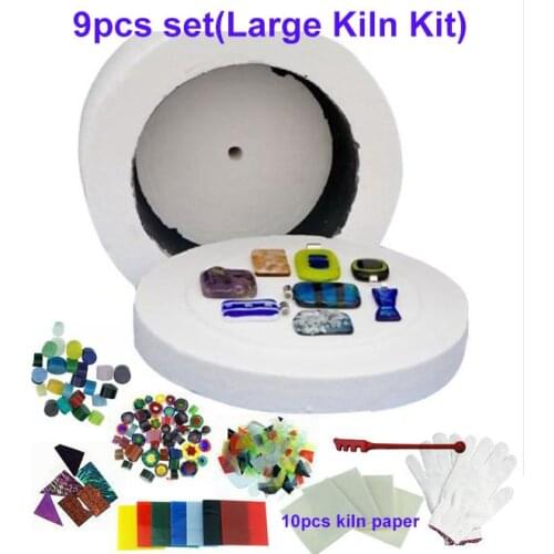 Fuseworks Beginners Microwave Kiln Kit 9pcs set Fuseworks 90COE Microwave Kiln Kit