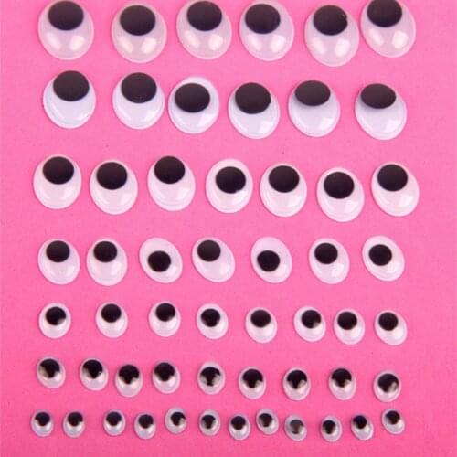 100 PCS 5mm/7mm/8mm/10mm Not Self-adhesive Dolls Eye Beads For Toys Dolls Googly Black Eyes Used For Handmade Craft Making
