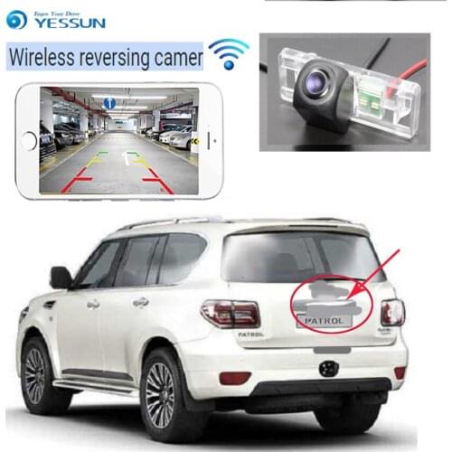 YESSUN car hd wireless rear view camera For Nissan Patrol Royale 2010~2016 Night Vision backup camera license plate lamp camer