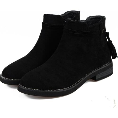 Classic Winter Boots Suede Ankle Snow Boots Warm Female Fashion Women Shoes New Arrival Plush Insole Snow Botas jm69