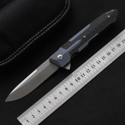 Kranos quick folding knife S35VN steel Titanium Handle sharp Camping hunting knife Survival knives Self-defense tactical EDC