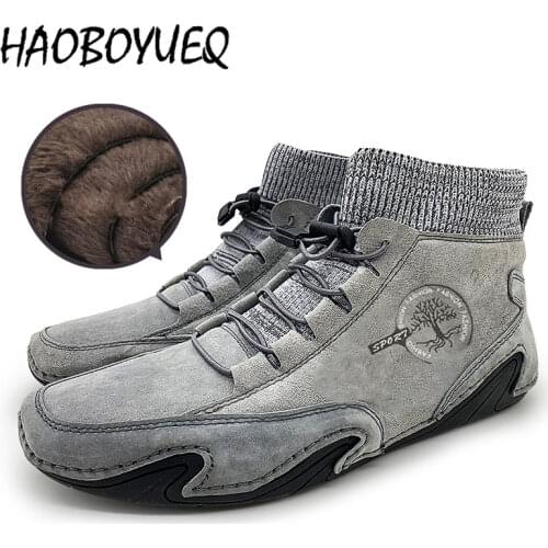 Men Casual Leather Shoes Loafers Lightweight High Top Sneakers Boots plus zise 48 zapatillas deportivas hombre ботинки мужские