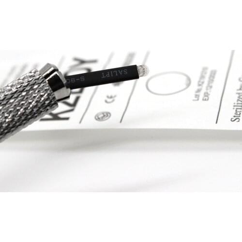 KZBOY Wholesale Extremely Thin 14U.16mm Nano Blades Microblading Needles Flexible Sterilized Disposable Manual Tattoo Blade