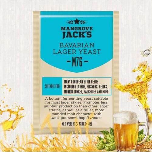 M76 Bavarian Lager Yeast Mangrove Jacks Imported Yeast 10g Home brewing European style beer accessories yeast Lagers, Pil-Sners
