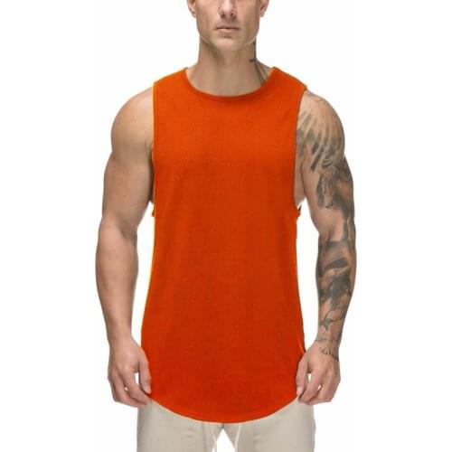 Mens Running Fashion Workout Mesh Casual Tank Top New Fitness Summer Musculation Quick Dry Vest Bodybuilding Sleeveless Shirt