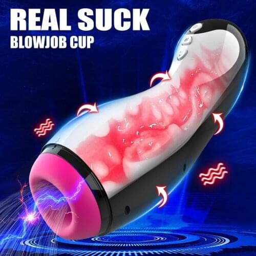 Male Automatic Sucking Heating Vagina Masturbation Cup Real Blowjob Masturbator Adult Toys Sex Toys For Men Toys For Adults 18