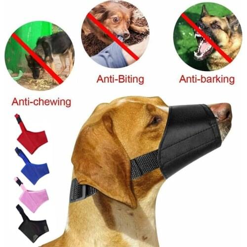 Dog Muzzles Mouth Cover Adjustable Bucke Anti-Bite Bark Anti-Accidental Eating Small Large Dog Mask Oxford Cloth Pet Supplies