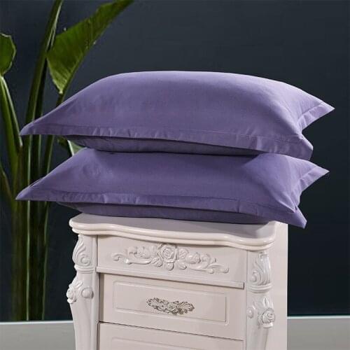 1 Piece Violet Color Pillow Case Cover Bedroom Use Pillow Cases Brief Style 100% Polyester Pillowcases 48cm*74cm 50