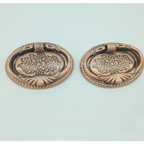 New 23mm Antique Cabinet Drawer Knobs Eur-Style Furniture Hardware Closet Hnadle Copper Vintage Cupboard Knob &Handles Bar Pulls