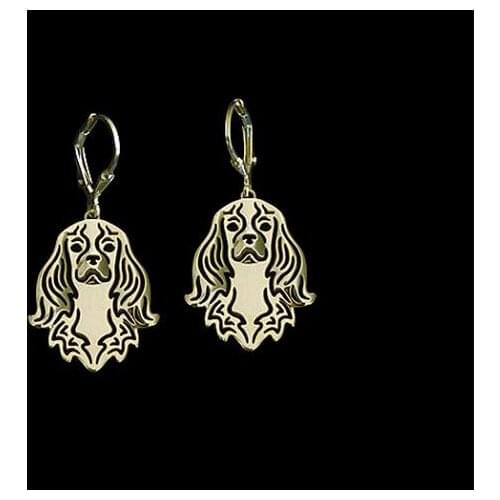 New fashion cute animal dog Cavalier King Charles Drop Earrings Pet Earrings for women girls charm pretty christmas gift jewelry