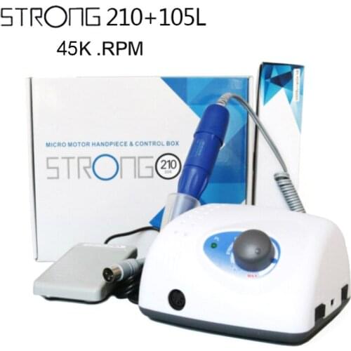 NEW 45000rpm Handpiece STRONG 210 PRO 105 105L 65W 45K rpm Dental Lab Micromotor 210 Polishing