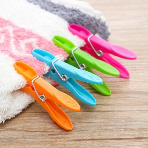 24Pcs Clothespins Plastic Drying Clips Underwear Socks Pants Shirt Sweater Clamp durable to use can clip clothes firmly
