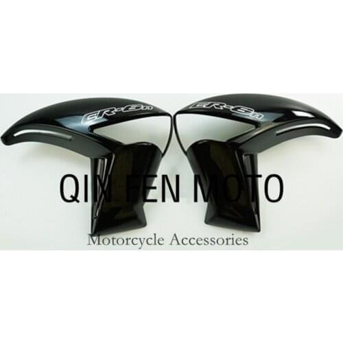 Fit For Kawasaki ER-6N 2009-2010-2011 Front Side Radiator Cover Panel Fairing Cowling Bright black
