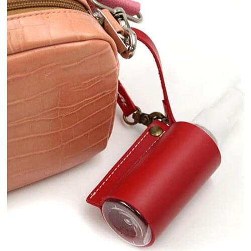 Portable Mini Hand Washing Alcohol Spray Bottle Cover Small Leather Spray Bottle Keychain Backpack Schoolbag Pendant