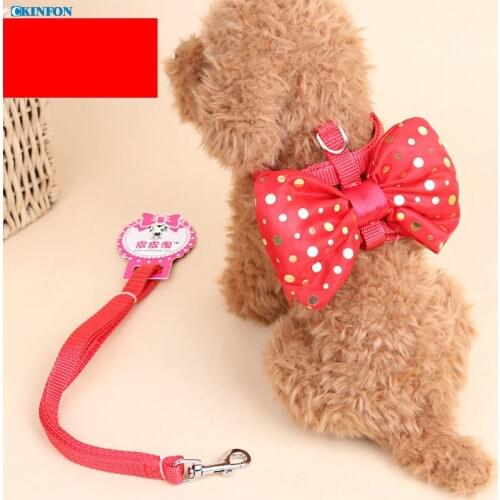 50Pcs/Lot Bow Pet leashes, Dog Chain Mixed Batch 1.5CM 1.5X120cm