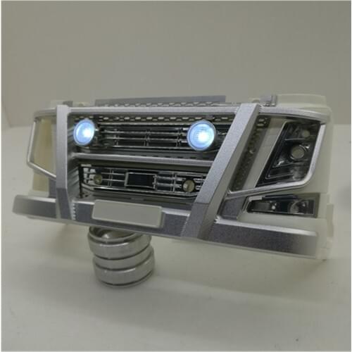 Rc Toys Model Cars Metal Bumper With Lights For 1/14 Scale Remote Control Toy Truck Tamiya F16 56360 Upgrade Accessories Parts