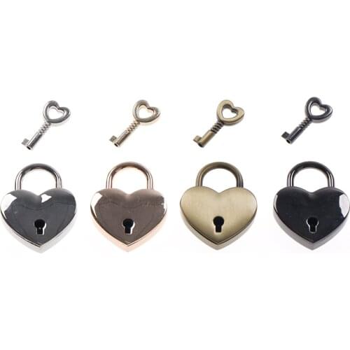 Romantic lover Heart Love Locks Old Vintage Antique Style Small Padlock Heart Shaped Couples Locks Wedding Party Decorations