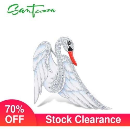 Белые броши на одежду SANTUZZA China At AliExpress