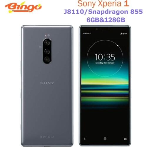 Sony Xperia 1 J8110 Xperia XZ4 Android Mobile phone 4G LTE 6.5" Octa core 6GB&128GB Triple 12MP NFC Fingerprint NFC