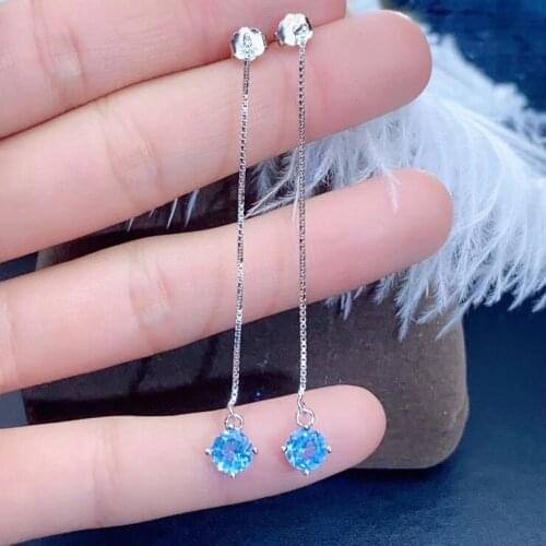 Topaz Ring Natural And Real Topaz Earring 925 sterling silver Fine jewelry Topaz Earring