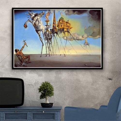 Home Decoration Wall Art Canvas Painting Retro Psychedelic Salvador Dali Pictures Nordic Style Prints Modular Poster Living Room