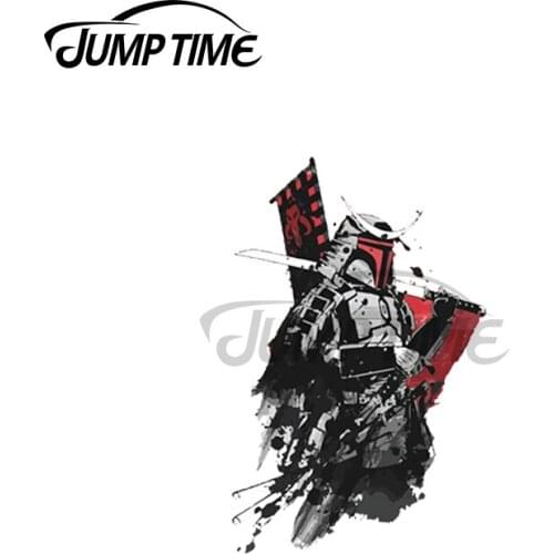 Jump Time 13 x8cm For Armored Samurai Fighting Art Japanese Surfboard Decal Windshield Occlusion Scratch Car Stickers Decoration