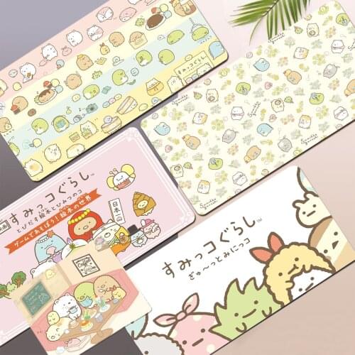 Japan Cartoon Sumikko Gurashi PC large gaming mousepad gamer mouse pad Size for Deak Mat for overwatch/cs go/world of warcraft
