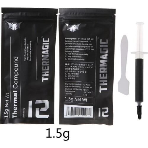 ZF-12 Thermal Conductive Grease Paste 1.5g for In-tel Processor CPU GPU Cooler