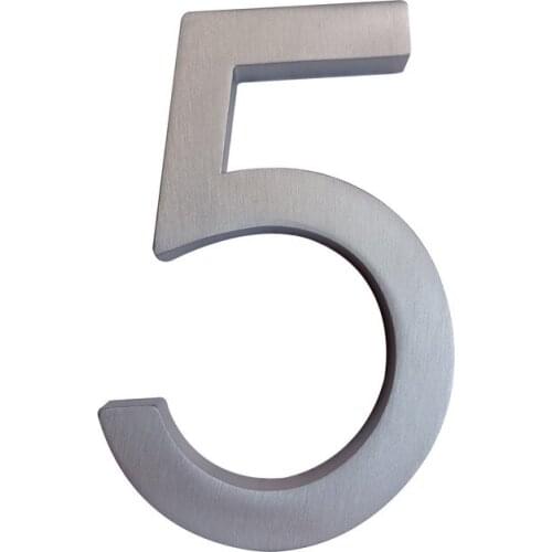 12cm Heavy Modern House Number Door Home Address Numbers for House Number Digital Door Outdoor Sign Plates 5 Inch. #0-9 Nicle