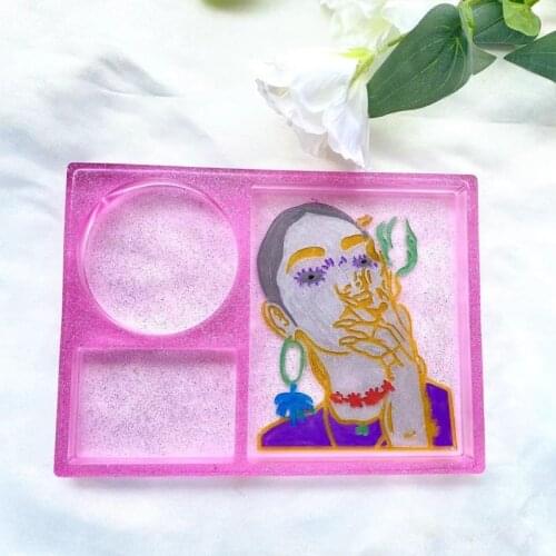 2021 New Resin Epoxy DIY Epoxy Makeup Box Tray Casting Molds Jewelry Making for Women