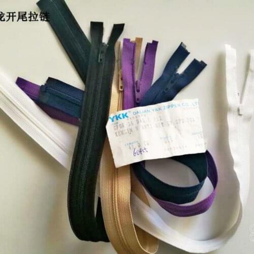 30pcs/lot 3# Ykk Zipper Nylon Coil Single Open End Black White Blue Underwear Hat Jacket Separating Zippers Tailor Accessories