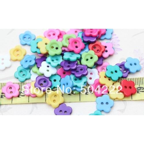 600pcs resin smooth rainbow sun flower Multicolor Buttons sewing craft diy buttons 11mm -SK0110