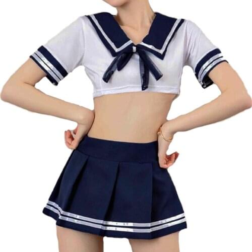 Bow Students Wear Sexy Sailor Uniforms Game For Sex Underwear Q375