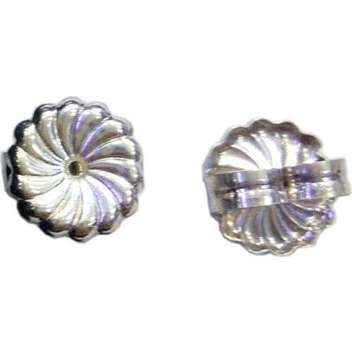 Beadsnice 10 Pairs 925 Sterling Silver Earring Backs Findings Earrings Stopper 37587