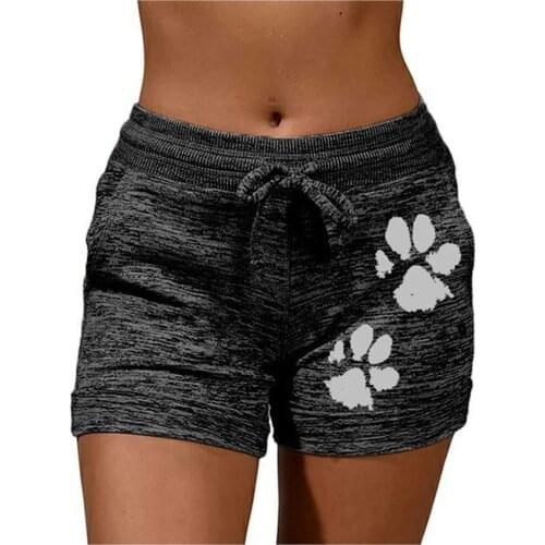 Cat paws Print Quick-drying Women biker short Casual loose summer Sports mini Shorts Push Up Elastic Short calzones mujer #G1