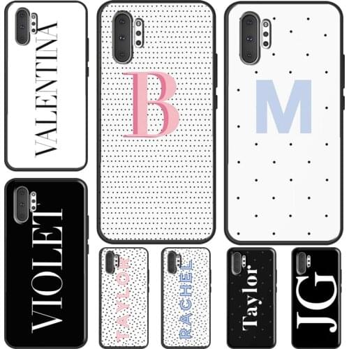 Personalized Name Custom Monogram Phone Case For Samsung Galaxy S21 Plus S20 FE S8 S10 S9 Plus Note 10 Note 20 Ultra Cover