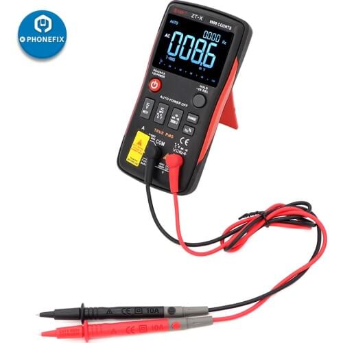 ZT-X True-RMS AUTO Range Digital Multimeter DC/AC Voltmeter Ammeter 9999 Counts LCD Backlight Display Digital Multimeter