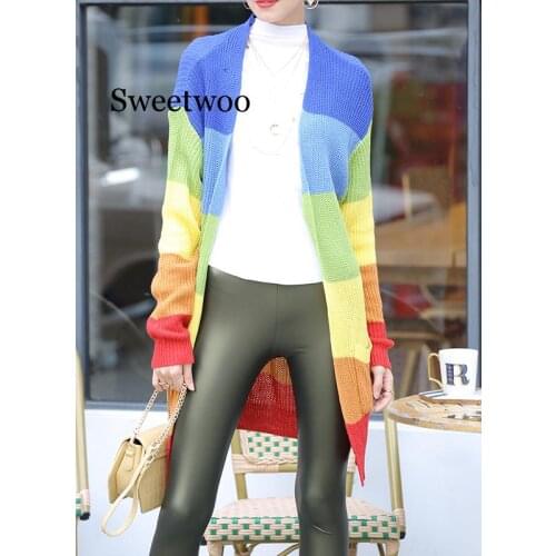 Hot Selling new Style Loose-Fit Long Knitted Cardigan Large Size WOMENS Sweater Coat
