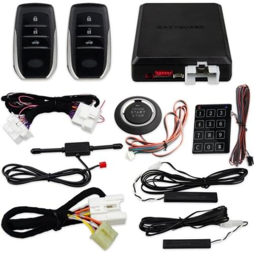 EASYGUARD Plug & Play CAN BUS fit for TOYOTA hilux 2016 2017, 2019 push button start PKE car alarm system remote auto starter